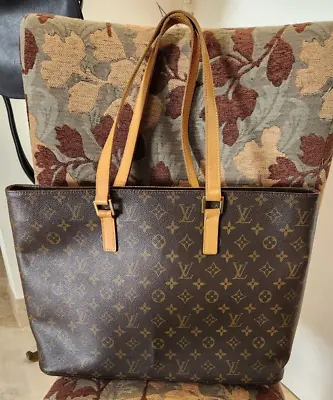 Louis Vuitton Purse  Luco Monogram Shoulder Bag Leather Large Tote Zip Brown  • $650