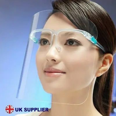 Full Face Shield Visor PPE Safety Reusable Transparent Clear Plastic Mask UK P&P • £1.99