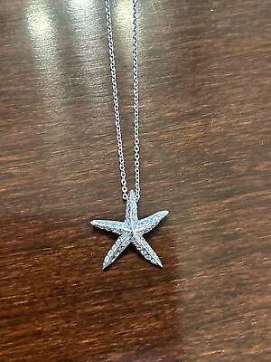 Roberto Coin Tiny Treasures Diamond Starfish Pendant 18KT White Gold NWOT • $1000
