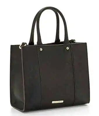 NEW REBECCA MINKOFF Mini MAB Black/Silver Shoulder Bag Crossbody Leather Tote • $80