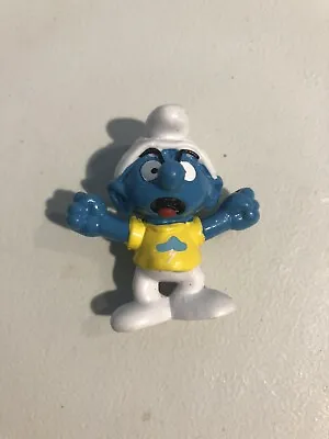 Smurfs Snappy Yellow Shirt Vintage Pvc Toy Figurine • $10