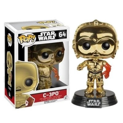 Star Wars The Force Awakens C-3PO Chrome Pop! Vinyl BobbleHead Figure Funko • $39.99