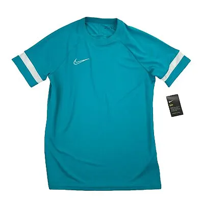 Nike Mens Dri-Fit Academy Soccer Short Sleeve T-Shirt Turquoise L • $19.73