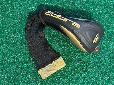 COBRA KING SPEED FAIRWAY WOOD HEADCOVER -  Black Gold Vintage Cover W Tag GREAT • $12.95