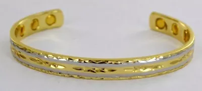 £11.49 • Buy Ladies Gold Pure Copper Bangle Magnetic Bracelet Arthritis Aid Cuff Pain Relief