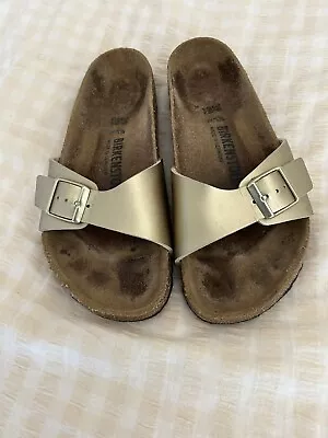 Birkenstock Size 39  Madrid Gold Sandals • $35