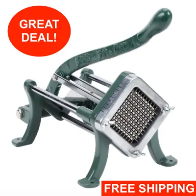 $62.99 • Buy 1/4  Green Countertop Cast Iron French Fry Cutter Potato Straight Cutter Slicer 