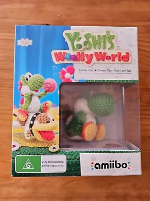 Yoshi's Woolly World Green Yarn Yoshi Amiibo Nintendo Wii U Game • $135