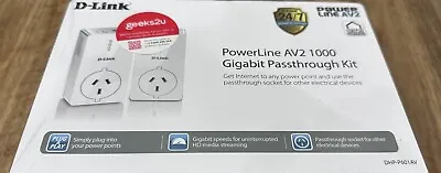 D-Link PowerLine AV2 1000 Gigabit Passthough Kit DHP-P601AV • $169