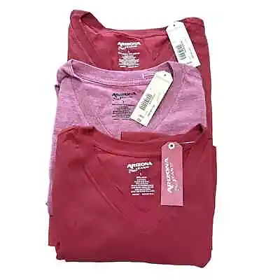 3 Arizona Tee Shirt Bundle NWT Large Short Sleeve Burgundy • $25