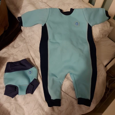 £16.99 • Buy Splash About Warm In One Baby Wetsuit And Happy Nappy 0-3 Months Size Small