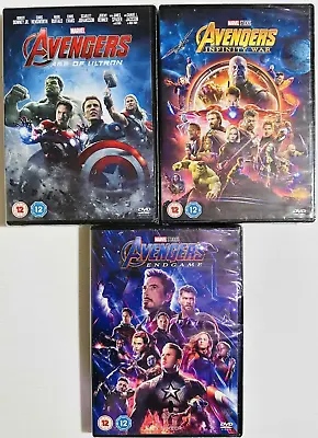 Marvel Avengers - Age Of Ultron Infinity War & Endgame DVD's (New And Sealed) • £10.99