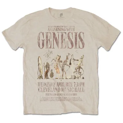 Genesis T-Shirt An Evening With Rock Band New Beige Official • £14.95