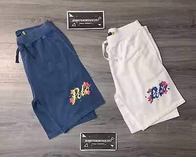 POLO RALPH LAUREN Men's Hawaiian Floral Logo Fleece Sweat Shorts NEW NWOT $89.50 • $34.97