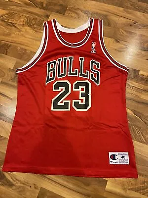 Vintage Michael Jordan #23 Chicago Bulls Champion Jersey Made In USA Size 48 • $75