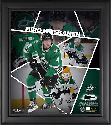 Miro Heiskanen Dallas Stars Frmd 15  X 17  Collage & Piece Of GU Puck - LE 500 • $79.99