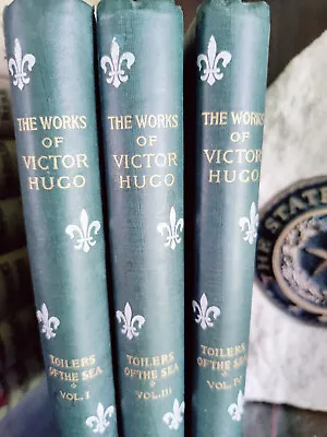Toilers Of The Sea_Victor Hugo_Leather_3 Of 4 Vols_1892_Limited Edition_VeryGood • $74.99