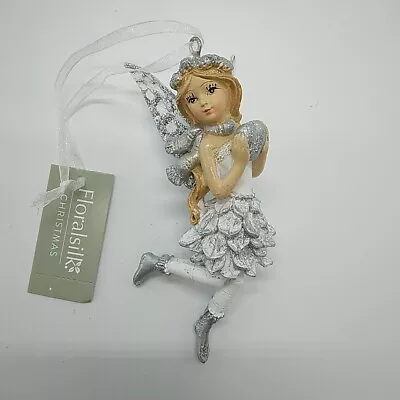 Floralsilk Fairy Clutching Heart W/Scarf Christmas Tree Decoration NWT Unboxed • £3.50