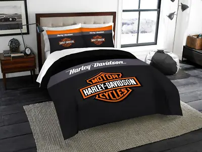 Harley-Davidson Bedding Ver3 With Motorcycles Logo Duvet Cover Set (4pcs) • $79.99