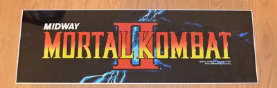 Mortal Kombat II 2 Marquee For Arcade Game Large 34 X 11 • $25