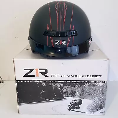 Z1R Helmet Matte Black Nomad With Red & Silver Pinstripes Size XL Model ZRP-2M • $50