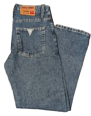 Vintage Y2K GUESS WORKWEAR Pascal Jeans #D67-62W Men's 30x32 Blue Denim Tapered  • $29.95
