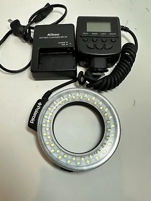 Polaroid Macro LED Ring Flash & Nikon MH-24 Battery Charger • $20