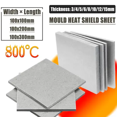 HIGH TEMP 800℃ Mould Heat Shield Sheet Thermal High Temp Insulation Fire Board • £7.25