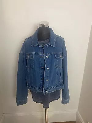 $29.95 • Buy Asos Denim Jacket Size 20 Blue Waist Length New