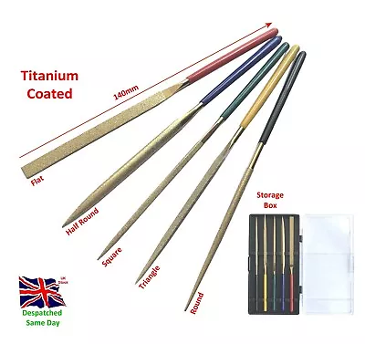 £7.99 • Buy 5pc Diamond Needle File In Plastic Case Modelling Metal Work Professionals
