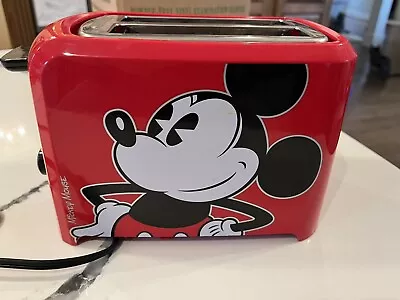 Disney Mickey Mouse 2-Slice Toaster Leaves Mickey Mouse Imprint Of Toast DCM-21 • $16.99