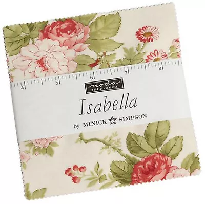 Isabella Moda Charm Pack 42 100% Cotton 5  Precut Fabric Quilt Squares • $15.99