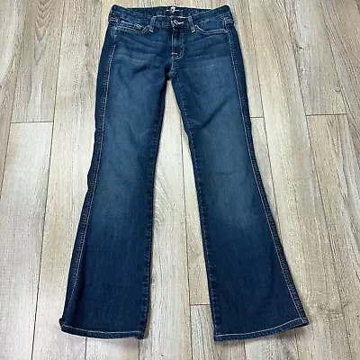 7 For All Mankind Jeans Womens 28 A Pocket Dark Wash Blue Bootcut Denim • $22