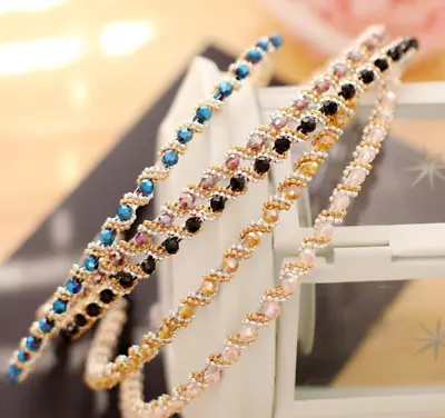 £3.29 • Buy  New Women Jewel Gems Headband Pearl Crystal Girl Ladies Headwear Accessories UK
