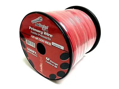 $48.95 • Buy 12 GA Gauge 500' Red Audiopipe Car Audio Home Primary Wire
