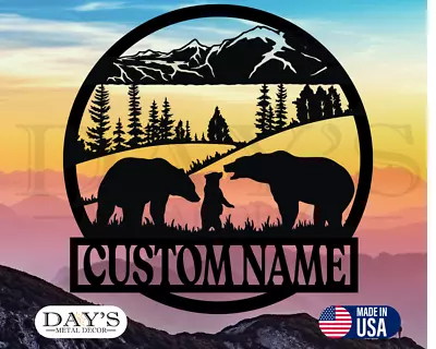 Personalized Bear Metal Sign Personalized Bear Sign Metal Sign Bear • $229.20