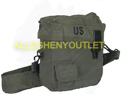 US Military 2 Quart OD Canteen Cover W Strap For 2 QT Collapsible Canteen EXC • $12.95