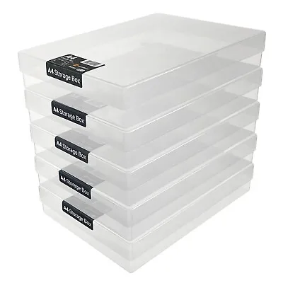 Pack Of 5 WestonBoxes A4 Storage Box For Paper Card And Craft Items  • £23.99
