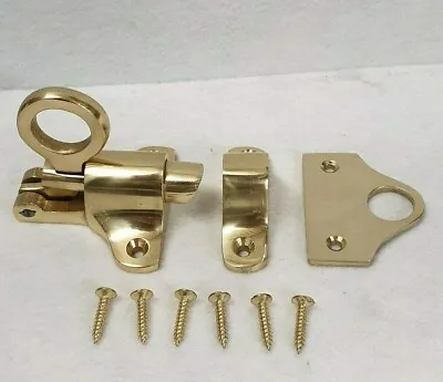 Spring Loaded Fanlight Catch In Brass For Lofts Sash Window Hatches Attics • £15.24