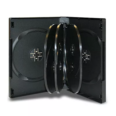 2 27mm Black 8 Disc DVD Storage Case Box With 3 Trays For CD DVD Disc • $9.45