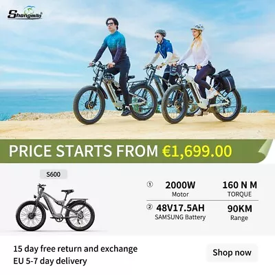 26'' 2000W Electric Mountain Bike 840WH Samsung Off-road E-Bike Dual Motor MTB • $1699