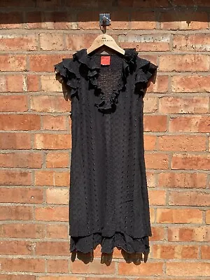 £65 • Buy Christian Lacroix Bazar Sleeveless Layered Black Dress Size 10