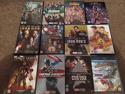 Blu Ray DVD Bundle Marvel Superhero Some Sealed Some Rare Collector's Sleeves • £15.99