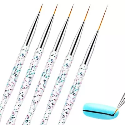 5 Pack Nail Liner Brushes Detail Nail Painting Brush Set For Nails Art Painting • $10.15