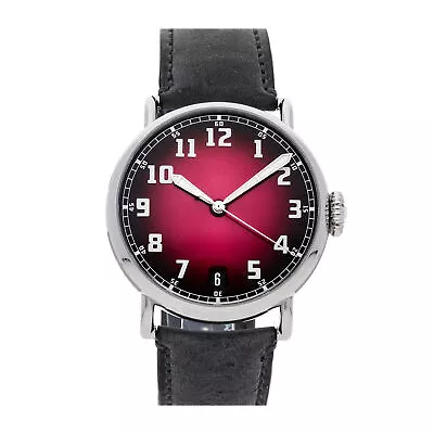 H. Moser & Cie Heritage Dual Time Auto Steel Mens Strap Watch 8809-1200 • $13950