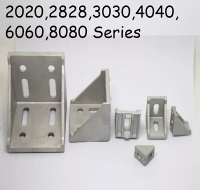 L Shape T Slot  Aluminum Right Brace Corner Angle Bracket Profile 20/30/40/60/80 • $4.51