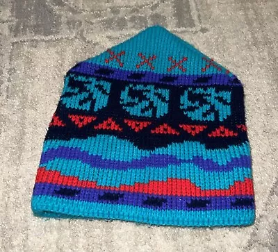 Vintage Wigwam Beanie Hat Unisex Mens Women’s Blue Multi • $21.99