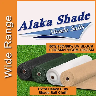 Extra Heavy Duty Shade Sail Shade Cloth Beige Black Green White Roll Mesh Sun • $45.90