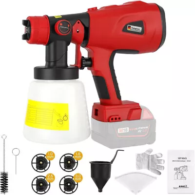 Cordless Paint Sprayer For Milwaukee 18V Battery 200W 1000ML Handheld Paint Gun • $62.55