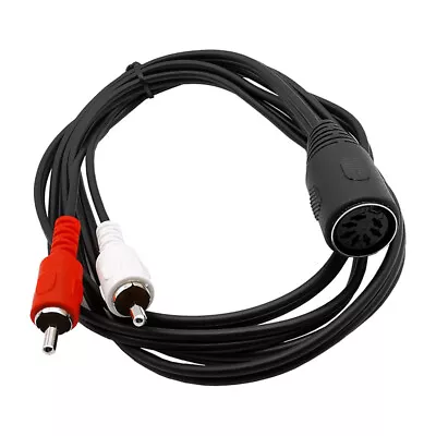 DIN 7-Pin 7 PIN Female Plug To Dual RCA Male Jack Audio Adapter Cord Cable 50cm# • $8.99